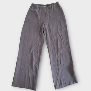 Eileen Fisher Women's Petite Brown Wide Leg Pants Career Casual Trousers PP 0-2